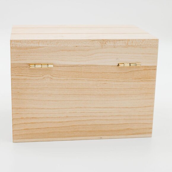 Maple Wood Recipe Box with Recipe Cards with Dividers - Picture 13 of 14